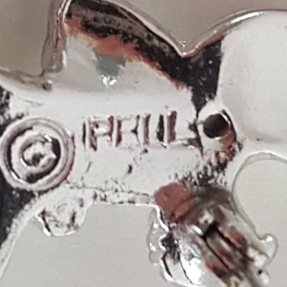 Vintage PELL Signed French Poodle Figural Rhinestone Brooch Pin - Picture 8 of 13